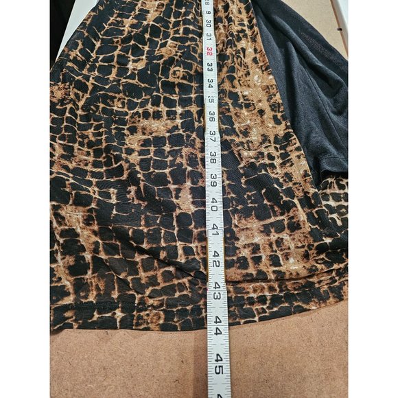 Womans Hot & Delicious Mesh Animal Print Strapless Maxi dress Size Small Tan - Picture 5 of 7